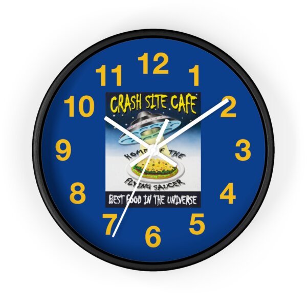 Crash Site Cafe Wall Clock, Kitchen Decor, Unique Aliens Clock