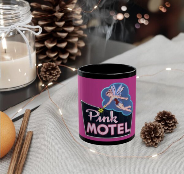 Pink Motel Vintage Neon Motel Sign Mug, Retro Coffee Cup 11oz/15oz
