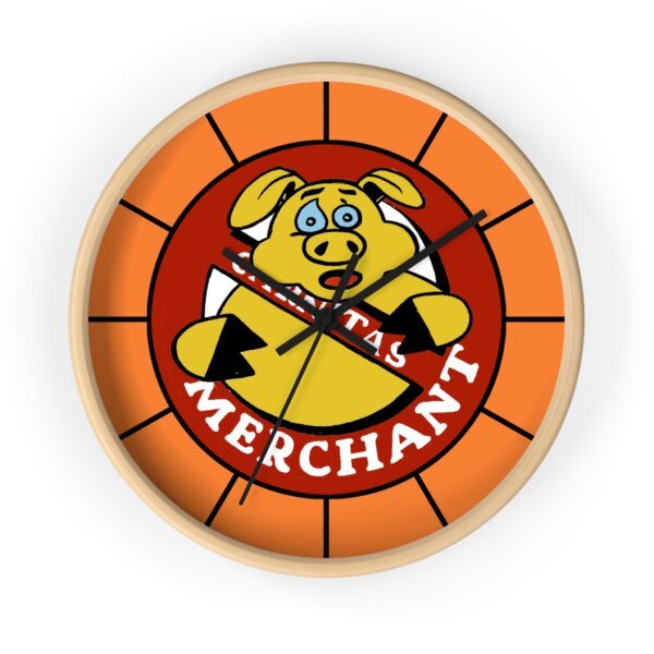 Carnitas Merchant Wall Clock, Kitchen Decor, Vintage Clock, Retro Timepiece